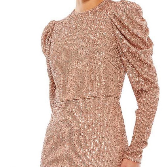 Gorgeous Mac Duggal sequined copper dress size 12. - Picture 3 of 5